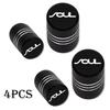 4pcs Car Wheel Tire Valve Caps Tyre Stem Covers Airdust Waterproof For KIA Soul Car Accessories MA5