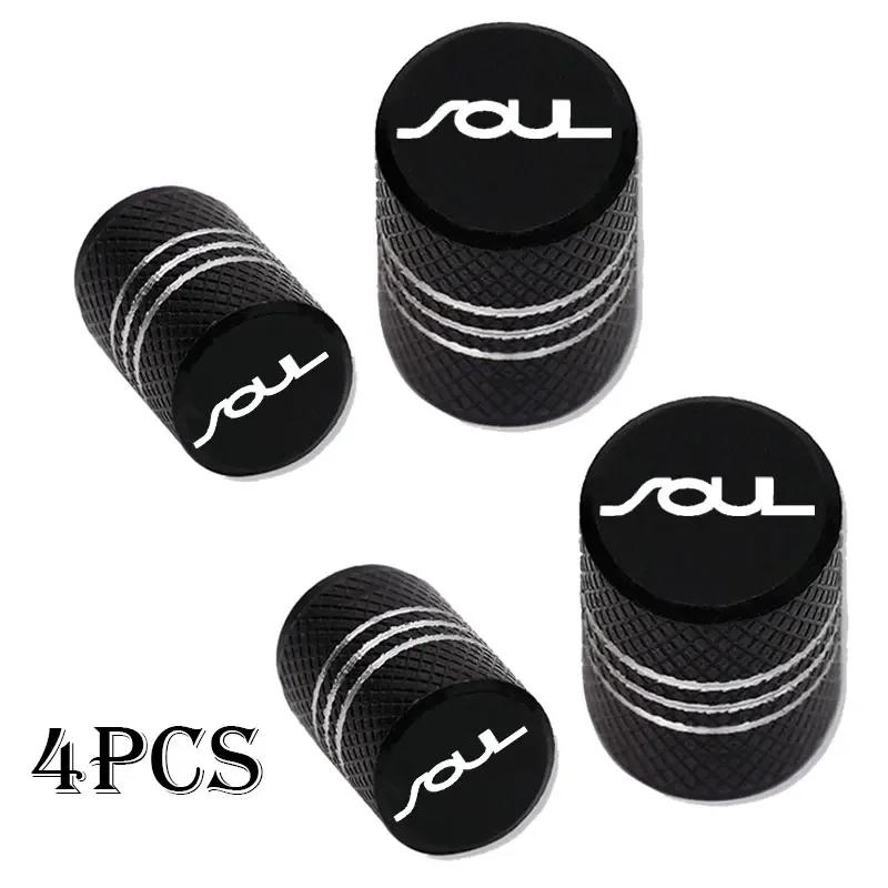 

4pcs Car Wheel Tire Valve Caps Tyre Stem Covers Airdust Waterproof For KIA Soul Car Accessories