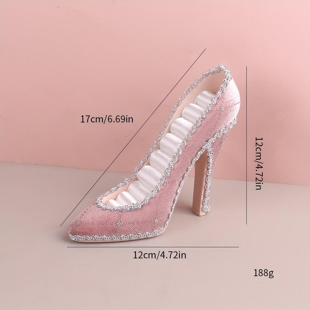 [Pink Display Stand] A Pink Display Stand for High Heels And Rings, Suitable for Showcasing Jewelry at a Counter, Jewelry Towers
