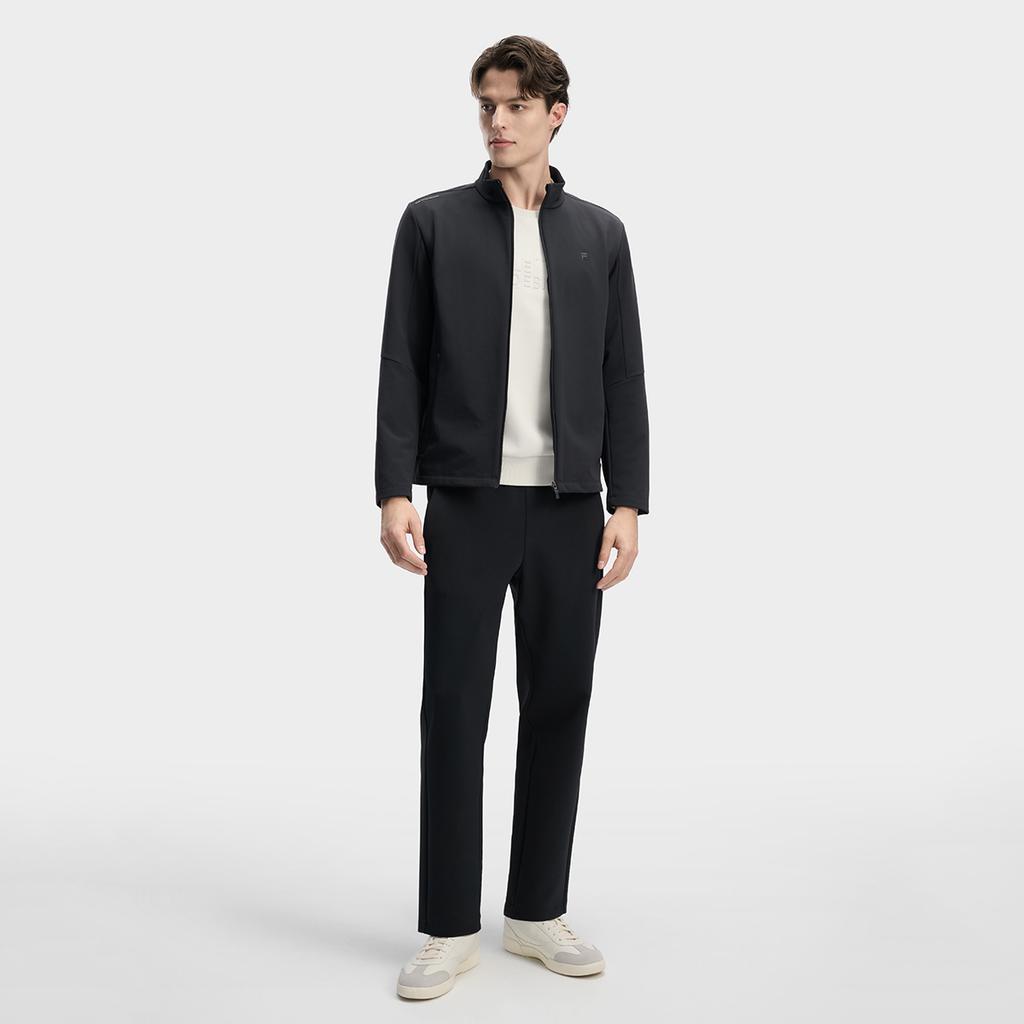 FILA Fleece Lined Classic Fashion Simple Casual Comfortable Versatile Woven Jacket Men jackets White Legendary-Blue F11M613701FNV