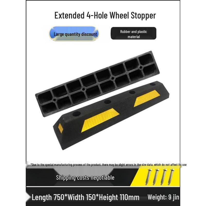 Rubber-Plastic Double Wheel Stopper Parking Device