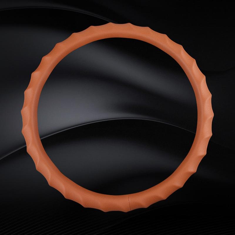 Universal Sports Car Steering Wheel Cover All Season Anti-Slip Leather Handle Cover for Vehicle Steering Wheels & Accessories
