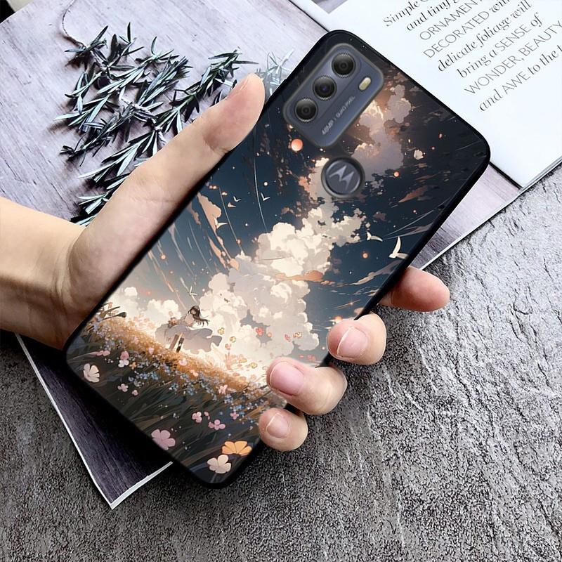 Anime Landscape Art Phone Case For Moto Edge 50 40 Pro Edge 40 30 Ultra Neo Fusion G Power G Stylus G Play E32 E20 E40