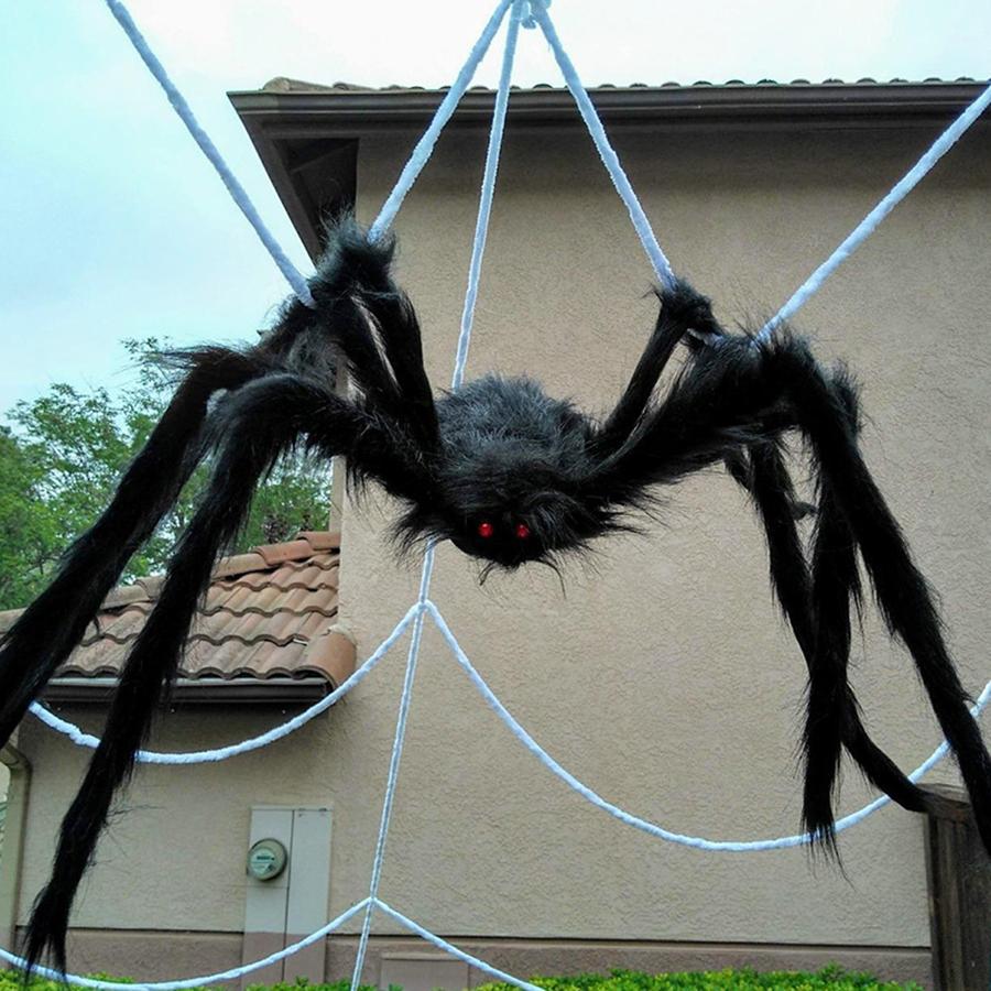 Halloween Spider Web, 5 Meters, Giant Triangular, with Spider