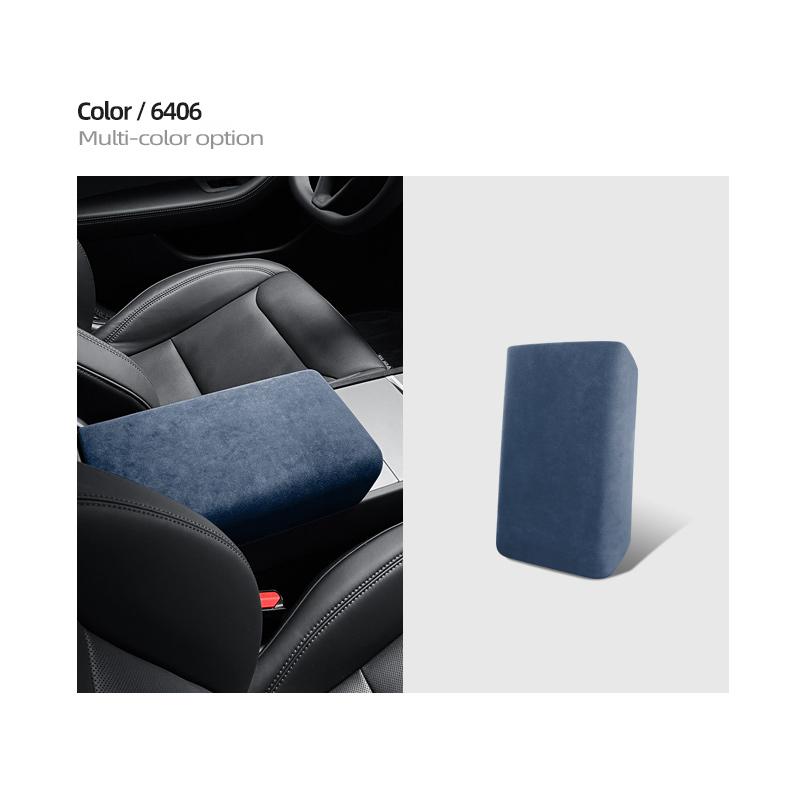 For Tesla Model 3 Highland 2024 Italian Premium Suede Car Interior Center Console Armrest Box Lid Panel Protective Cover