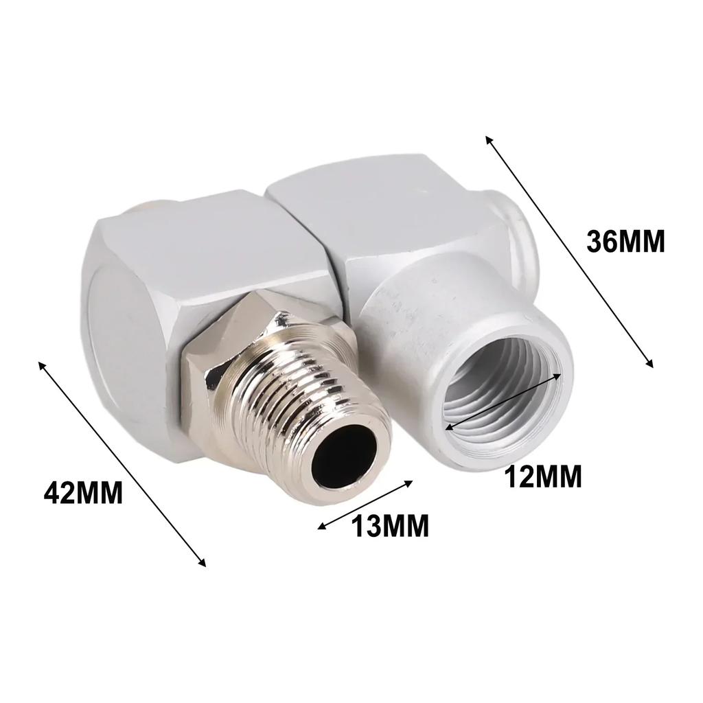 1pc 12.5mm Swivel Air Connector Swivel Air Hose Connector Adapter Pneumatic Aluminum Alloy Tool Used For Compressor Car
