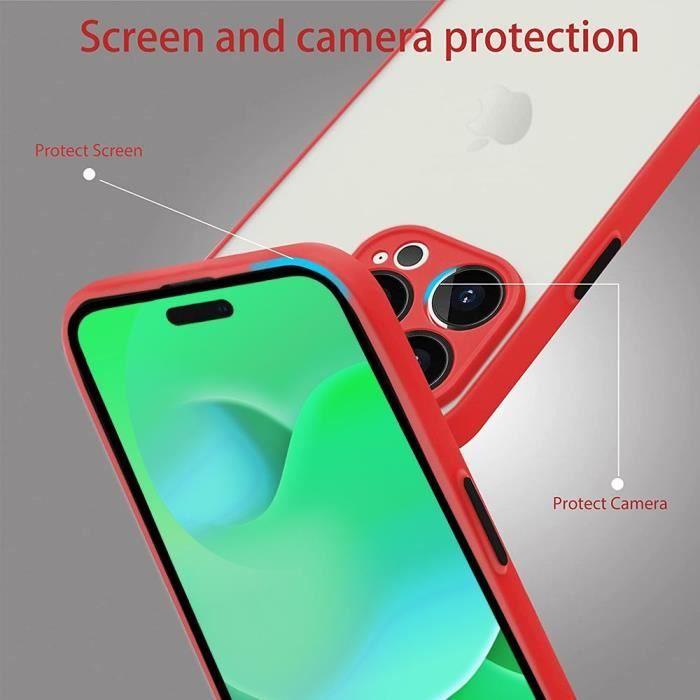 Coque - BOOLING - pour iPhone 14 Pro Max - Silicone Mat Noir - 2 Verres Trempés Offerts - Protection Anti-Choc