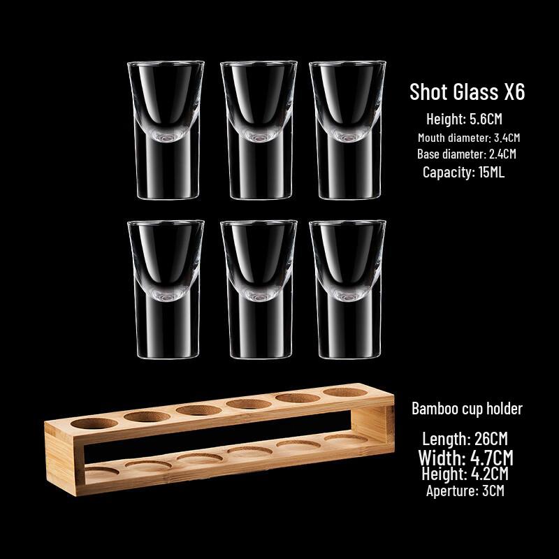 Clear Glass Baijiu Shot Glasses Set