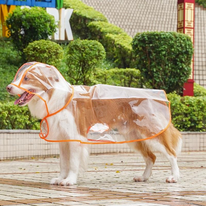 Dog Raincoat Transparent Dog Clothes Hooded Waterproof Rain Jacket for Small Medium Large Dogs Pet Outdoor Walking Pet Supplies