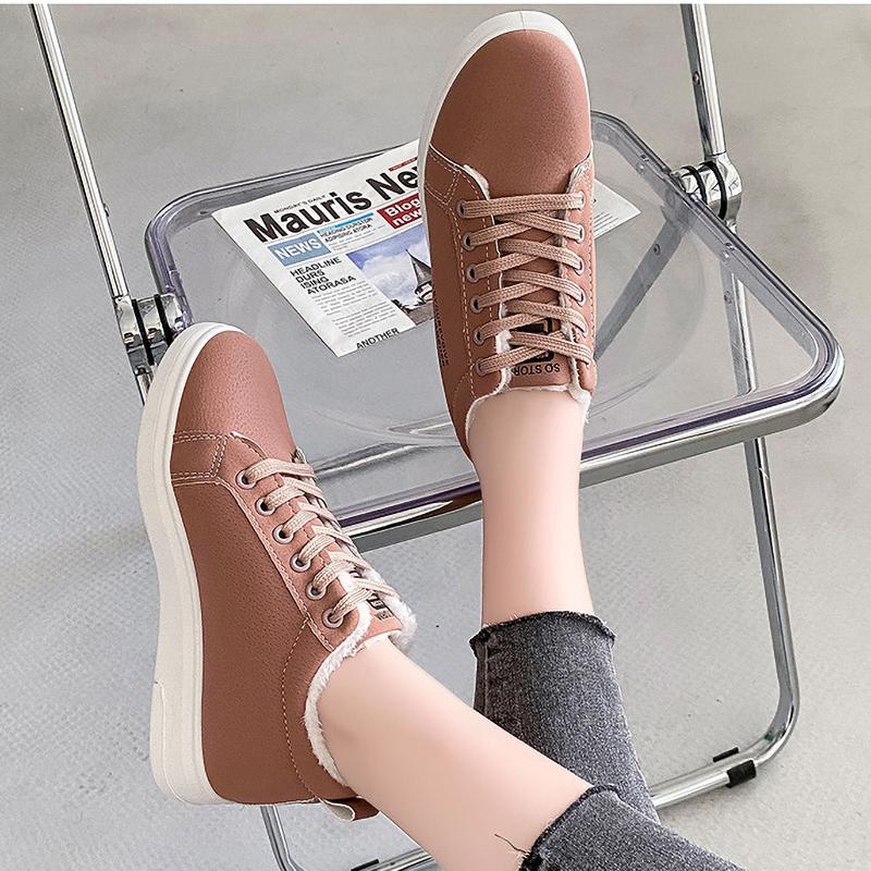 Winter Velvet Flat Sneakers Women Fashionable Comfortable Snow Shoes Thickened Warm Student Casual Shoes