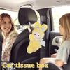 Cartoon Cute Car Tissue Box Plush Toy Car Interior Decoration Paper Box Multifunctional Car Tissue Bag