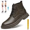 7CM Height Increasing Men Platform Boots Invisible Heel Men Boots Mens Leather Boot Male Elevator Shoes Lift Man Ankle Boots