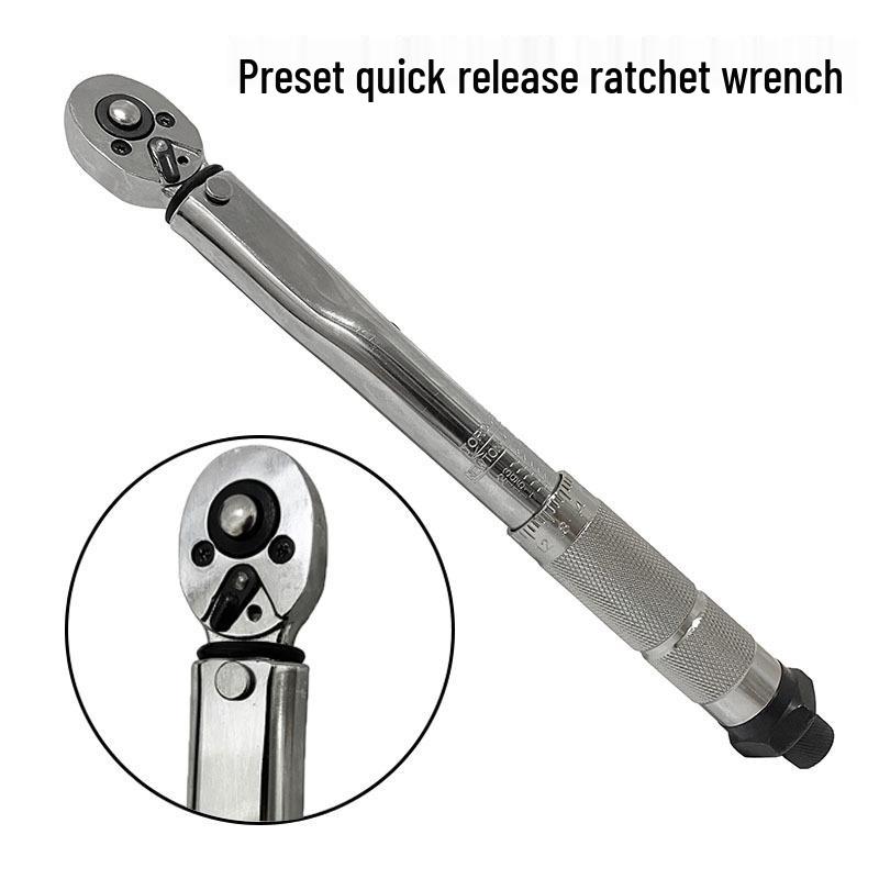 11-Piece 1/4 Preset Adjustable Torque Wrench Set with Quick-Release Ratchet