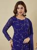 Damen Designer Partykleidung Georgette Kurta Palazzo Dupatta Set Indisches Bollywood Wear Kleid