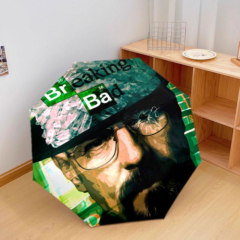 breakingbad Pattern Pattern New Style Umbrella, 1 Piece Automatic Folding Umbrella, Portable Foldable Travel Umbrella, Outdoor Umbrella,Birthday Gift