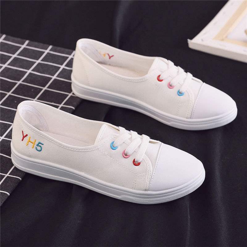 Cloth Shoes One Pedal Lazy Thin Flat-soled Little White Canvas Shoes Spring Shoes