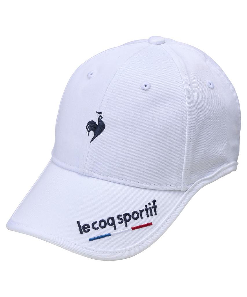Coq Sportif Cap Ear Curved Sonnenbrillenhalter Baumwolle Golf LG5SCP01M WH00 [Le Golf] Herren (Weiß)