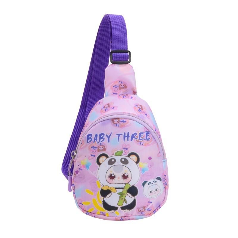 Baby Printed Three Shoulder Crossbody Chest Bag Children Outdoor Wallet Casual