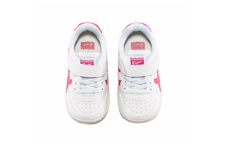 Onitsuka Tiger GSM Slip Resistant Abrasion Resistant Low top Toddler Shoes White Red Infant And Toddler 1184A023-102