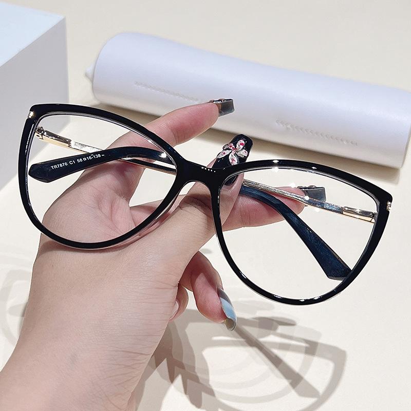 Ultralight TR90 Metal Square Reading Glasses Anti Blue Light For Women Men Prebyopia Eyewear Sight Plus Lenses