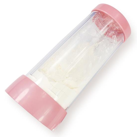 Flour Sieve Uniform Mesh Safe Baking Tool Handheld Rotating Transparent Sugar Shaker Dispenser for Home