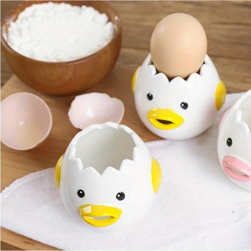 2pcs Ceramic Adorable Duck Egg Yolk, White Separator , Cute Duck-Shaped Baking Tool with Easy Pour Design, Durable Kitchen Gadget for Baking