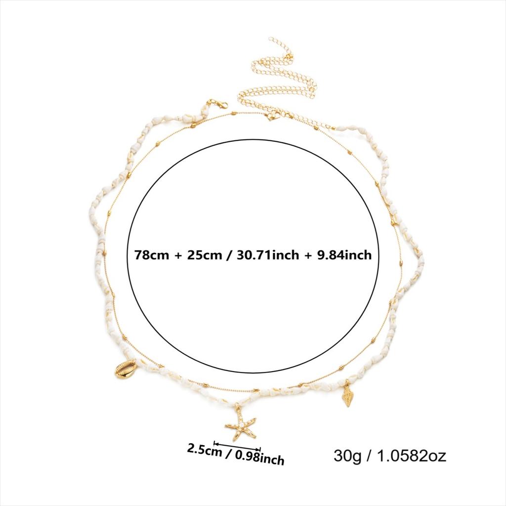 Acrylic Conch Starfish Shell Tassel Beads Chain Waist Chain For Women Men Creative Bohemia Double Layer Belly Chain Body Jewelry