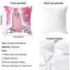Söt Kanin Vän Kuddfodral Bekvämt Vändbart Kuddfodral Perfekt för Bil Soffa Sovrum & Mer
