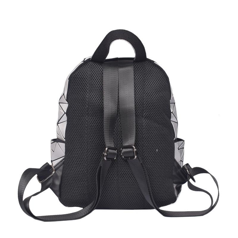 Luminous Geometric Backpack Women's Bag New Diamond Zipper Backpack Trend Bag Women's Bag