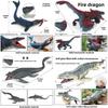 Mosasaurus Dinosaur Model Toy With Moving Jaw For Kids Educational Playroom Gift