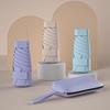 Compact Six-Fold Sun/Rain Umbrella with Card Holder