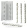 New Long Spiral Silicone Candle Mold DIY Twisted Long Rod Wax Stick Craft Molds Home Decor Tool Geometry Candles Making Supplies