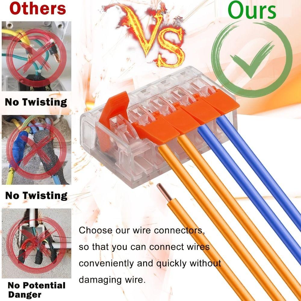 90 PCS Push-in Wire Connector Assortment Pack Electrical Lever Wire Connectors  Flexible Wires