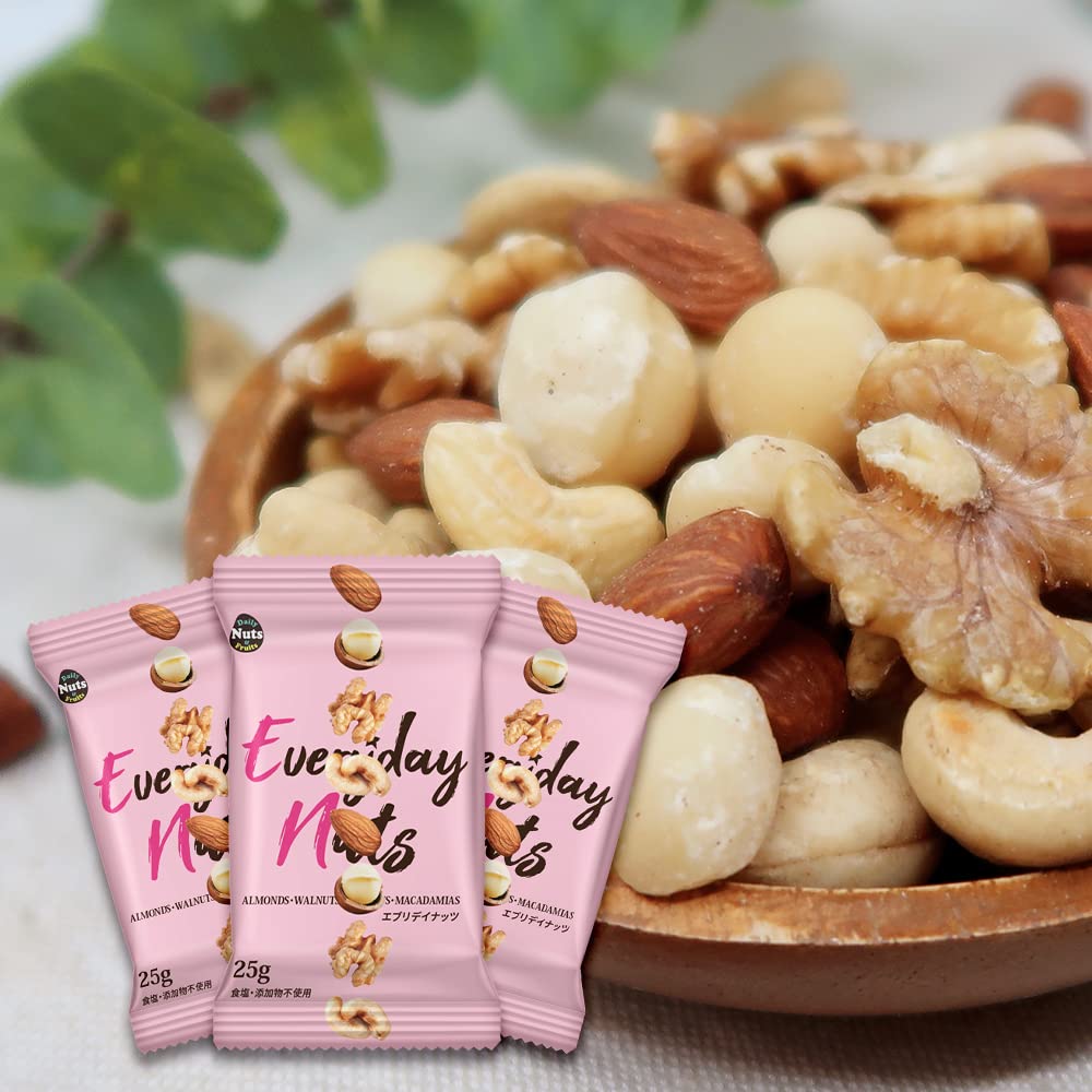 DAILY NUTS & FRUITS Mixed Nuts 4-Variety 1kg 25g×40 Bags Individually Packaged No Salt No Additives No Plant Oil Imported Small Portions