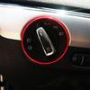 Aluminum Car Interior Headlight Switch Decoration Trim Ring Sticker For Volkswagen VW Golf MK7 Tiguan MK2 T-ROC Auto Accessories
