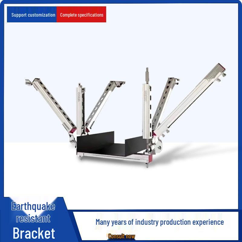 

Fireproof Seismic Bracing System with Accessories for Hanger, Cable Tray, and Water Pipe.