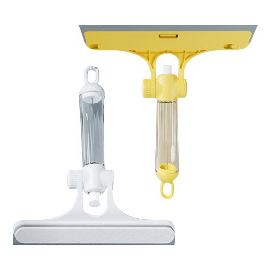 Glass Scraper Ergonomic Handle 3-in-1 Window Cleaning Tool with Spray