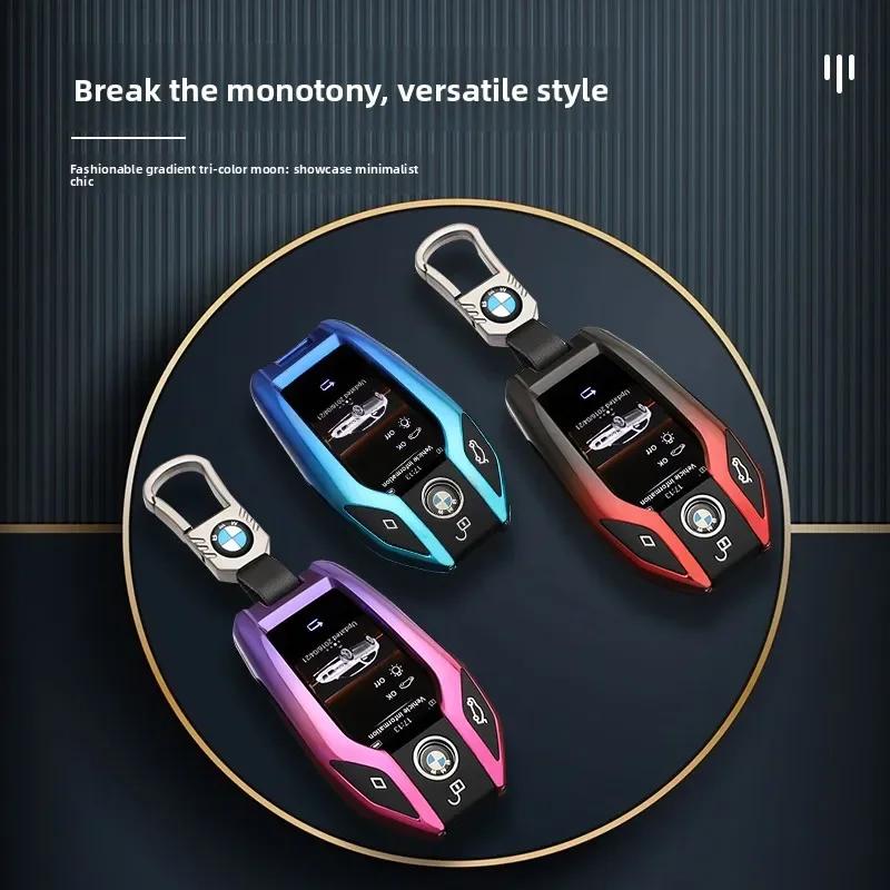 LED Display Car Key Case Cover For BMW 5 7 Series G01 X3 G02 X4 G05 X5 G07 X7 G12 G11 G30 G32 G31 i8 I12 I15 Car Bag