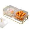Ru Han Light Luxury Acrylic Fruit Plate with Stand and Lid