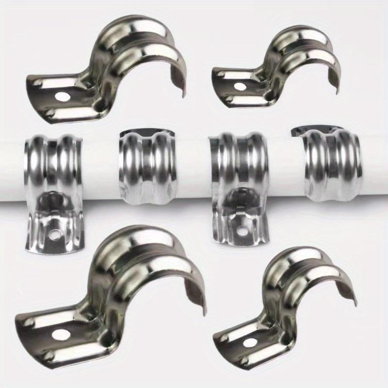 

25PCS Heavy-Duty Stainless Steel U-Type Pipe Clamps Single Hole 16mm/20mm/25mm for Gas Pipelines, Water Pipes & Plumbing System 25pcs-1