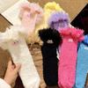 Funny Big Mouth Monster Plush Socks Cartoon Creative Warm Plush Thick Coral Velvet Sleeping Socks Winter Women Socks Gifts