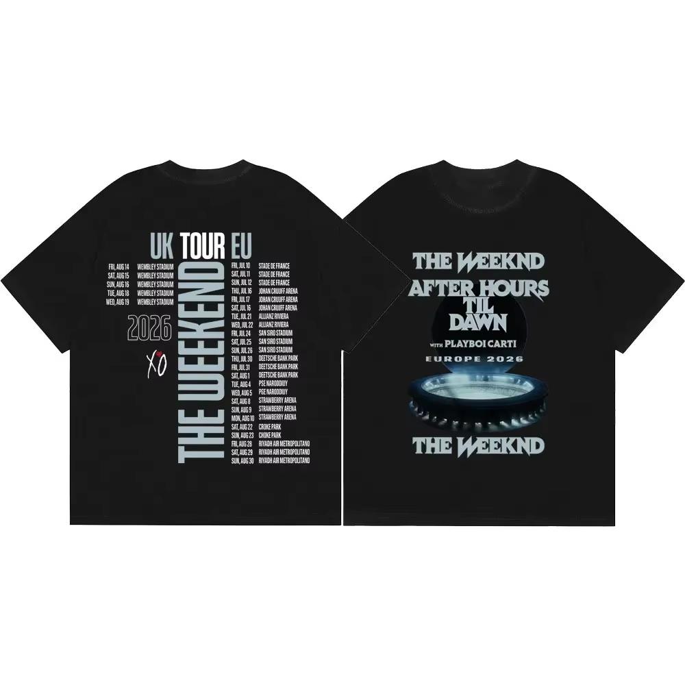 Camisetas Da Tour 2026 The Weeknd After Hours Til Dawn Moda Hip Hop Camisetas De Unisexga Curta Para Hounisexs E Mulheres