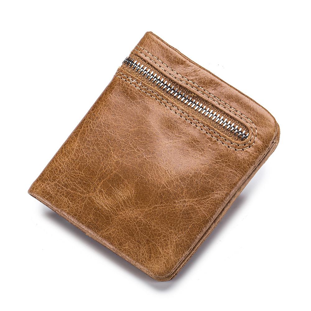 

Men s small wallet, short European, American, Guangzhou factory supply, ultra-thin retro vertical small pocket wallet.