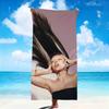 Singer Music Art Showbiz Theme Beach Towel Soft Quick Dry Bath Towel for Gift Travel Gym Spa Camping Sport Microfiber Blanket
