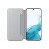 Etui folio smart led view pour samsung galaxy s22+ gris clair