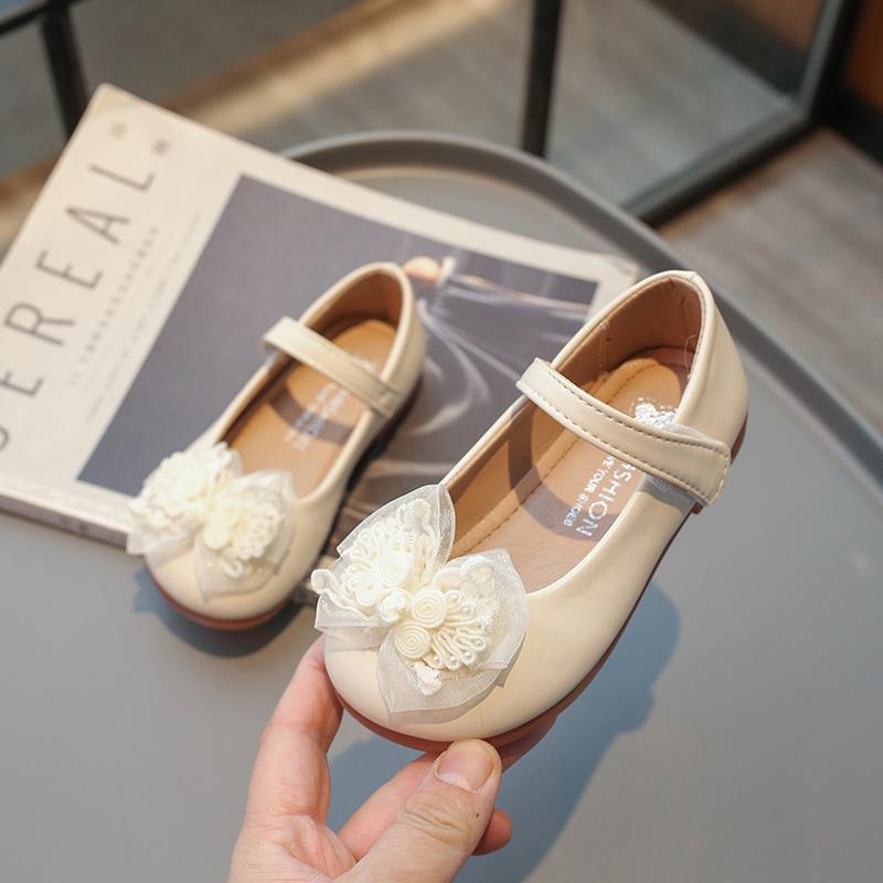 New Children's Leather Shoes Mary Janes Sweet Elegant Princess Shoes for Girls Spring Autumn Kids Causal Flat Dress Single Shoes