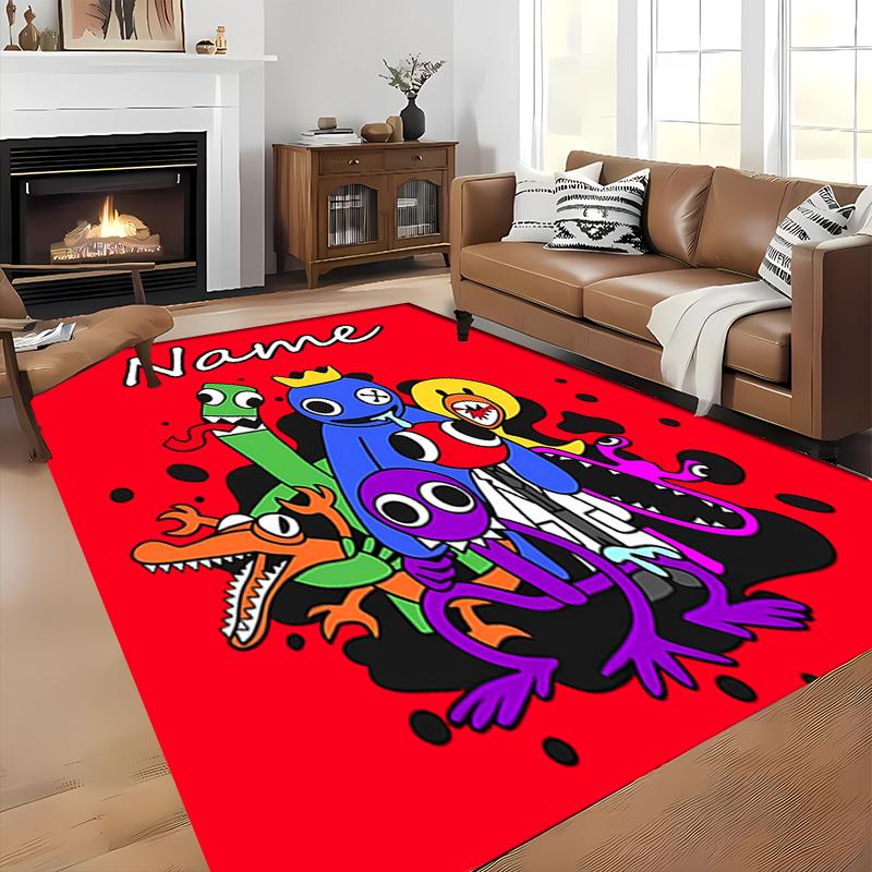 Custom Personalization Rainbow Friends Area Rug - Perfect For Kitchen, Bathroom,Laundry Room Decor Large Size Available,Gift All Seasons
