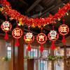 Zodiac Snake Spring Festival Banner Garland Cartoon New Year Flag Pendant  For Home Shopping Mail