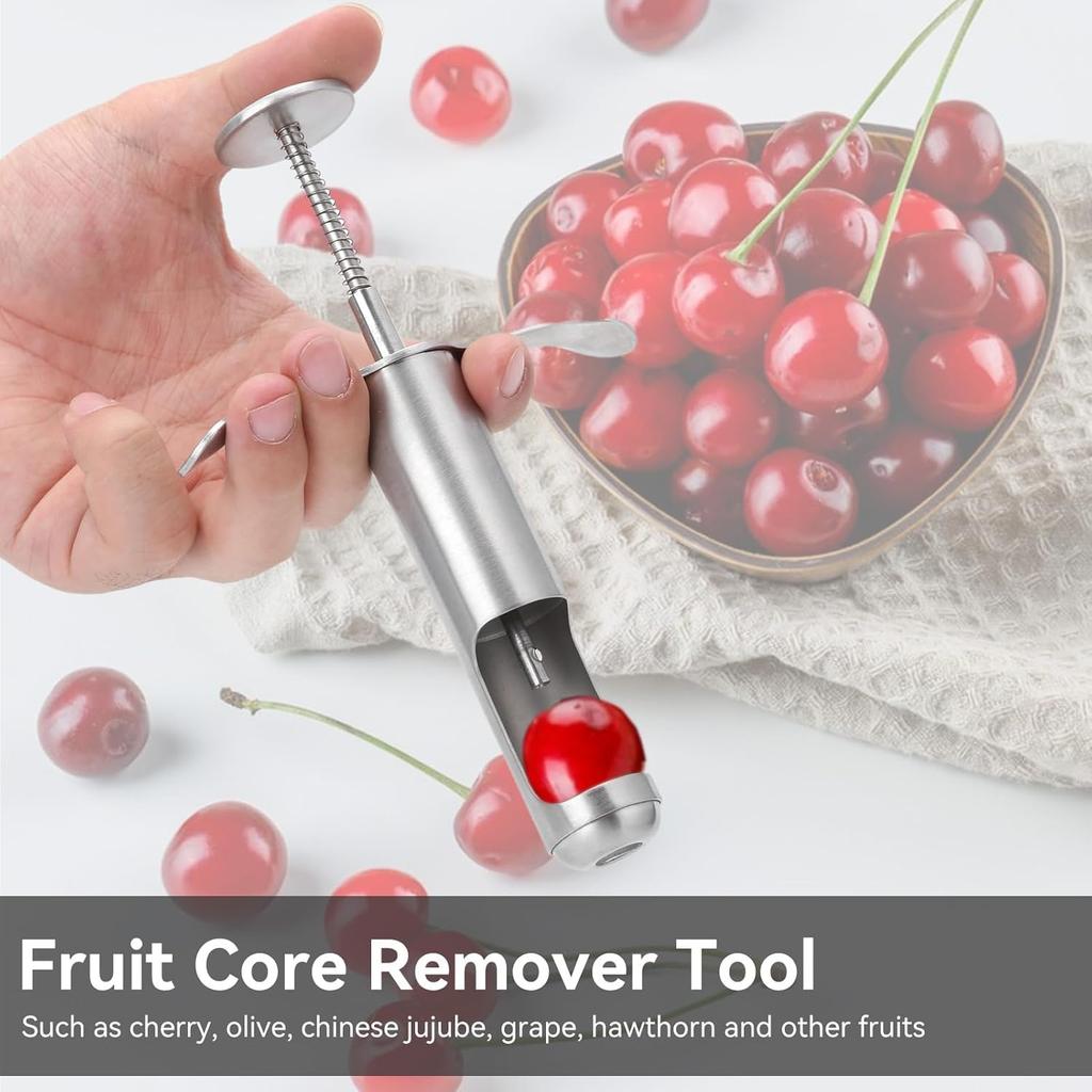 Red Dates Hawthorn Seeds Removing Tool, Reusable Grapes Seeds Removing Tool Stainless Steel Fruit Core Remover Tool for Red Dates Hawthorn Grape