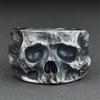 Retro Half Face Skull Ring For Men Vintage Punk Gothic Rock Hiphop Ring Bikers Accessories Handmade Designer  Unisex Gift